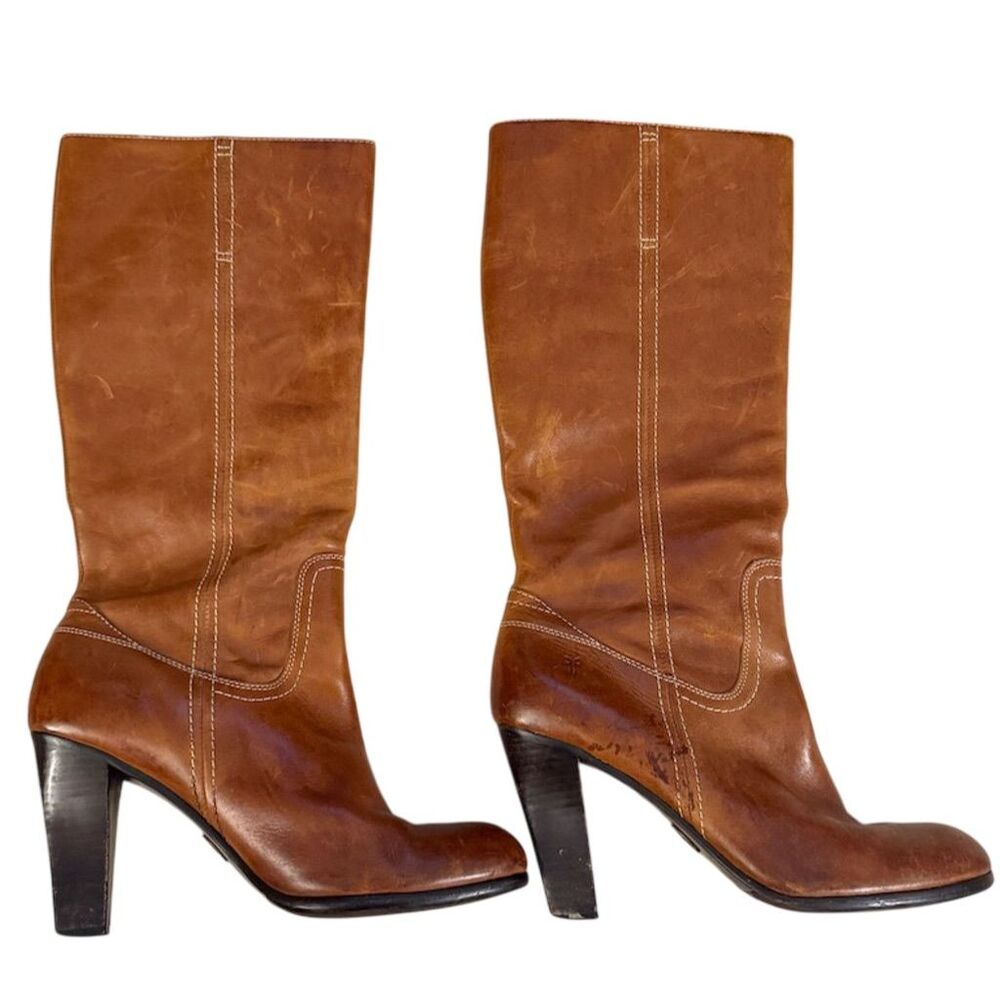 Frye Vicki Campus Women's‎ Brown Leather Knee-High Boots Size 11M
